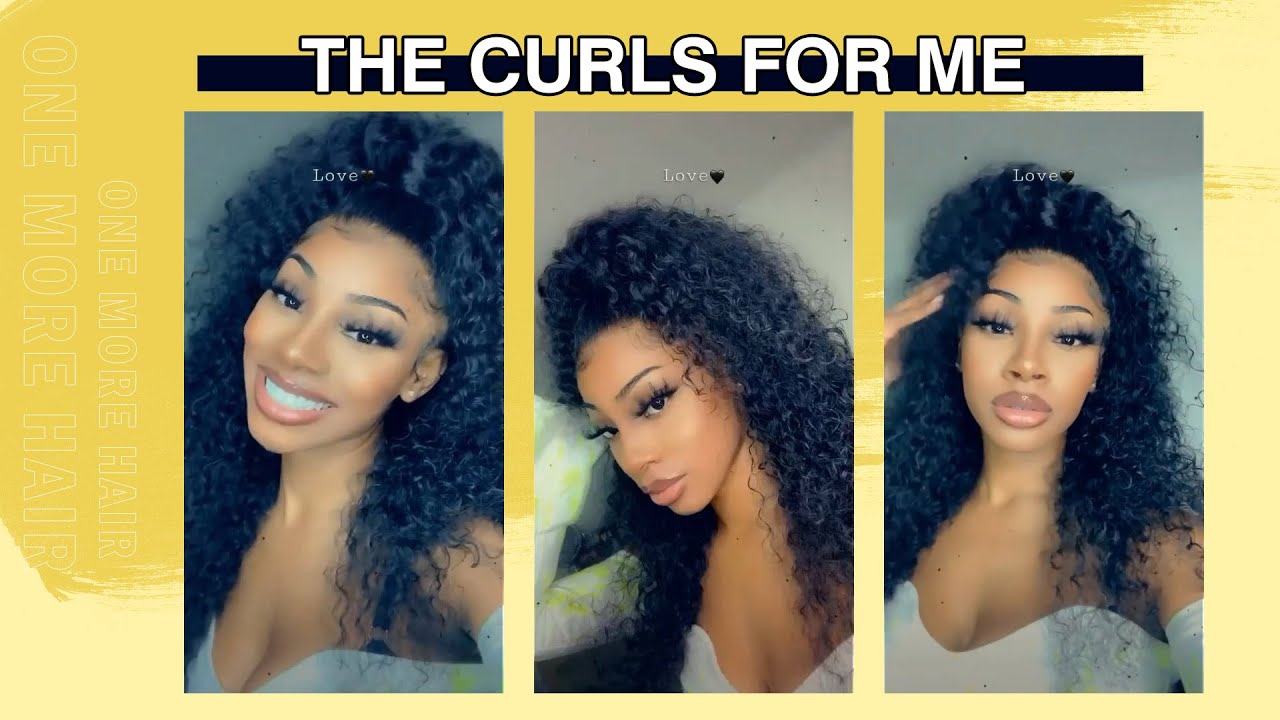 The curls for me?!!  Bouncy Curly Human Hair Lace Front Wigs Ft One More Hair