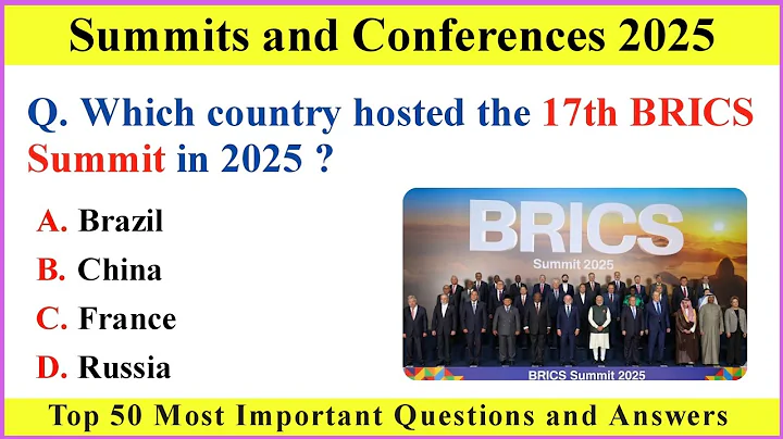 Summits & Conferences 2025 | Learn & Practice MCQs | National & International Current Affairs