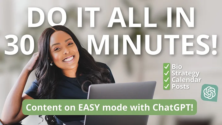 You’re working too hard! Let’s use ChatGPT to build your content strategy, calendar + posts FAST.