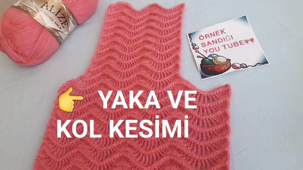 🌺 SU DALGASI YELEK YAKA VE KOL KESİMİ 🌺38 beden icin😊 #sudalgasi #sudalgasiyelek #suyoluyelek