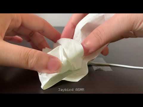 ASMR | Crinkly Sticky Paper Sounds on Cheap Mic (no talking)