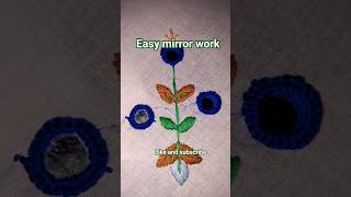 stunning mirror patch ..#embroidery#handembroidery#embroiderydesign#design#diy#shorts#trending#trend