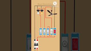 2 Light 1 Fan Wiring Connection | Indicator ke sath Full House Wiring Diagram | #shots