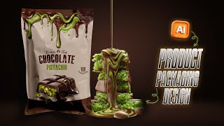 Illustrator CC Tutorial | Graphic Design | Product Packaging Design (Chocolate Pouch) Concept Design
