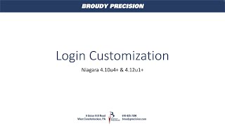 Login Page Customization in Niagara