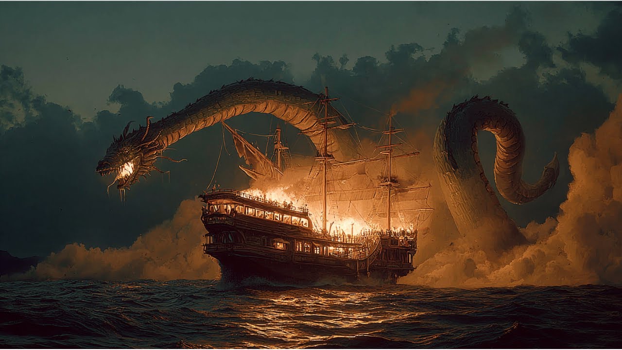 Sea Serpent Attack | Cinematic Fantasy Metal + Stormy Ocean Ambience (1 Hour)