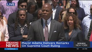 Mayor Eric Adams reacts to Roe v. Wade being overturned