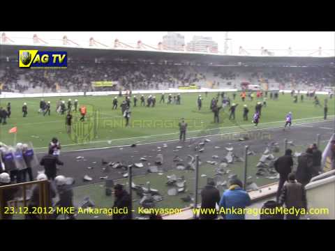 MKE Ankaragücü - Konyaspor Olaylar Ve Polis Müdehalesi HQ 720p (23.12.2012 Ankaragucumedya.com)