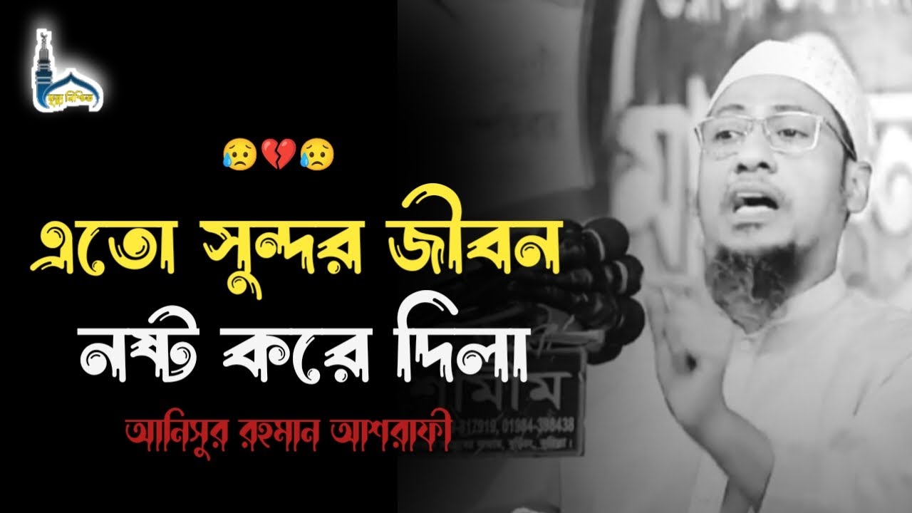 যুবক এত সুন্দর জীবন নষ্ট করে দিলা। আনিসুর রহমান আশরাফী। Anishur Rahman ashrafi waz #wazbangla #waz