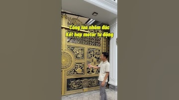 Cổng lùa nhôm đúc kết hợp motor tự động!LH:0924.689.888