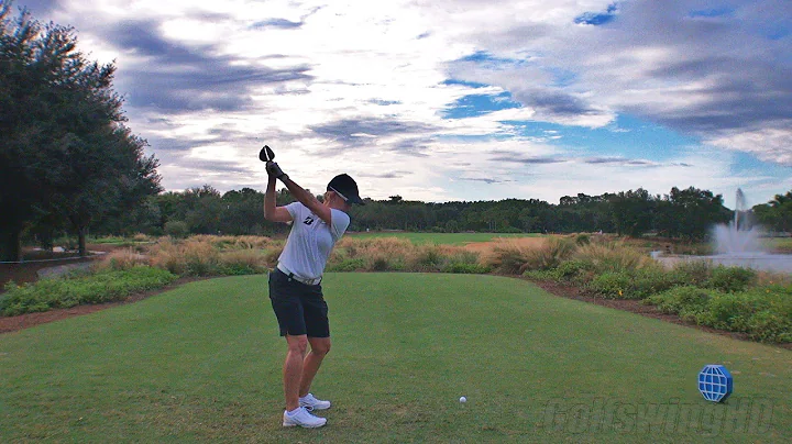 KARRIE WEBB - DTL DRIVER GOLF SWING BALL FLIGHT - ...