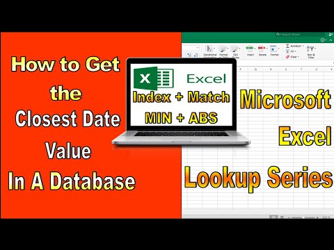 How to get the closest Date value in database | Index + Match with Nested Min and ABS Function |