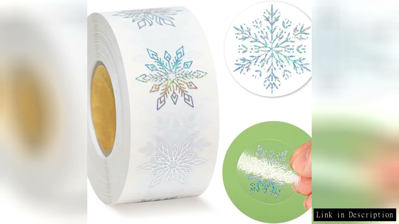 100-500pcs Transparent snowflakes Stickers Christmas Tags Stickers for kids Gift Baking Package Enve