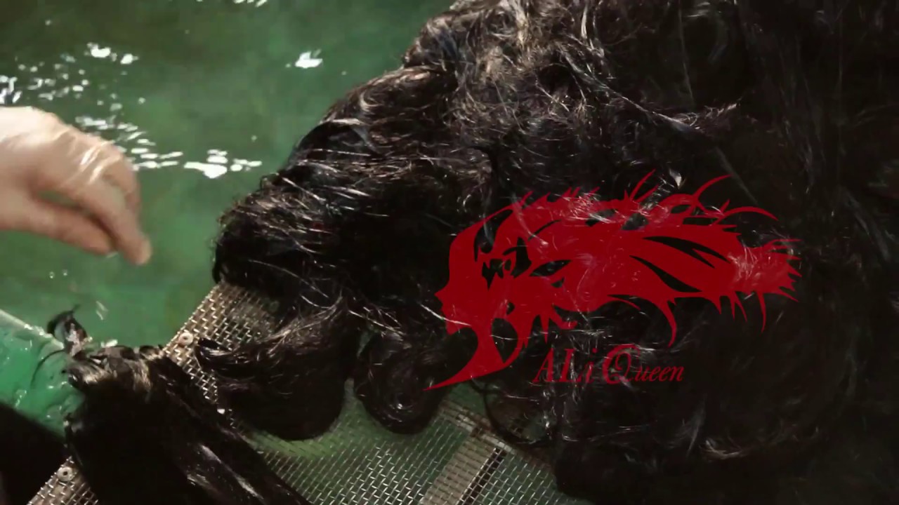 Ali Queen Hair Factory Tour(3)- Washing Virgin Hair