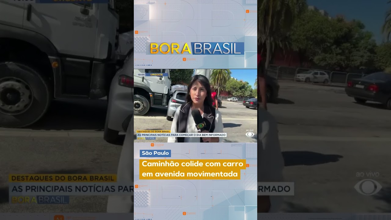 Um acidente envolvendo um caminhão e um carro, em uma avenida movimentada, na Barra Funda. #shorts