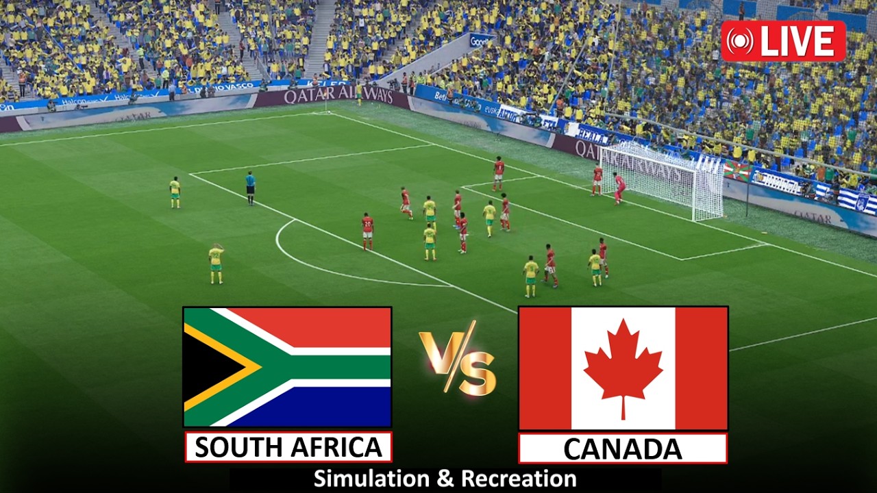 🔴Live : South Africa vs Canada I Video Game Simulation I Full Match Live Stream I 29 June, 2026