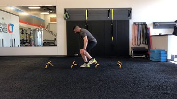 Matthew Ibrahim | 2-to-1-Leg Linear Hurdle Hop w/ Stick