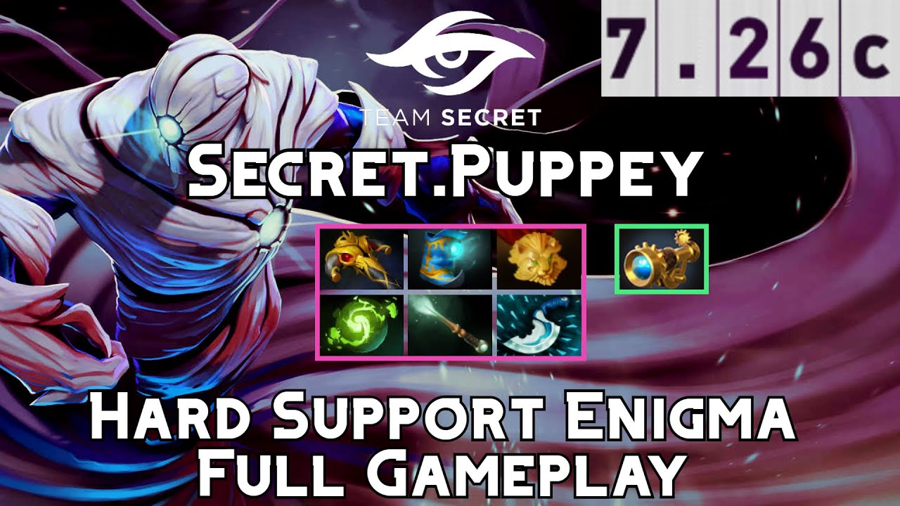 Enigma | Secret.Puppey | Hard Support Enigma Full Gameplay | 7.26c Full Gameplay