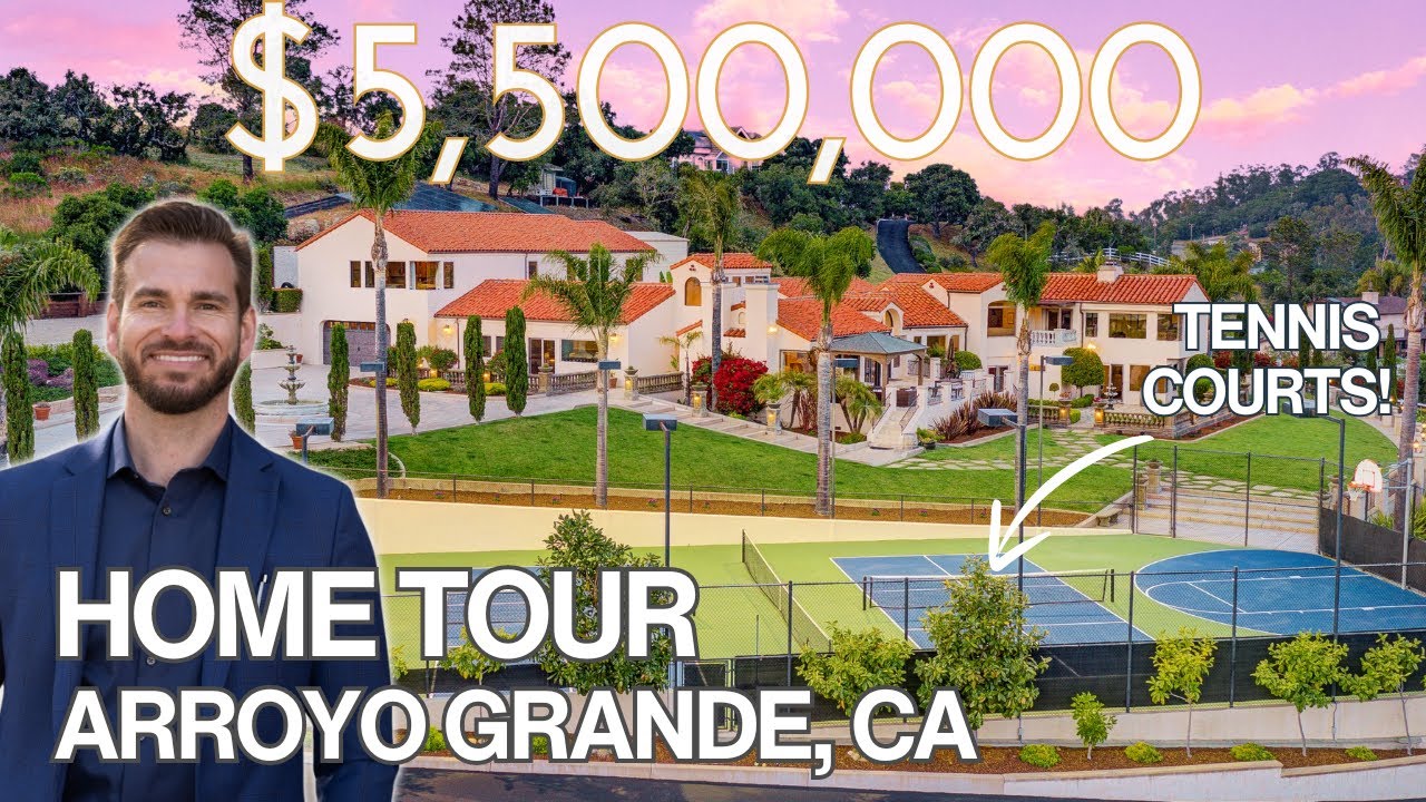Inside A $5,500,000 LUXURY Coastal California Estate Complete with BASKETBALL & TENNIS COURTS