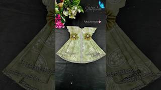 easy one cut umbrella frock design 👗🌸#shorts #sewing #fashion#diy #trending #viral #shortsfeed