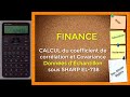 Finance (SHARP EL-738)/Corrélation &amp; Covariance  (échantillon)