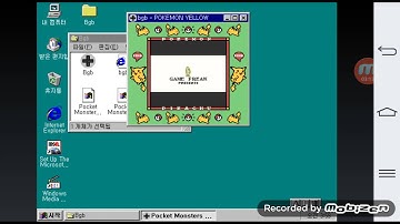Limbo PC Emulator Windows 95 Korean On Android BGB Pocket Monster Pikachu Running Review