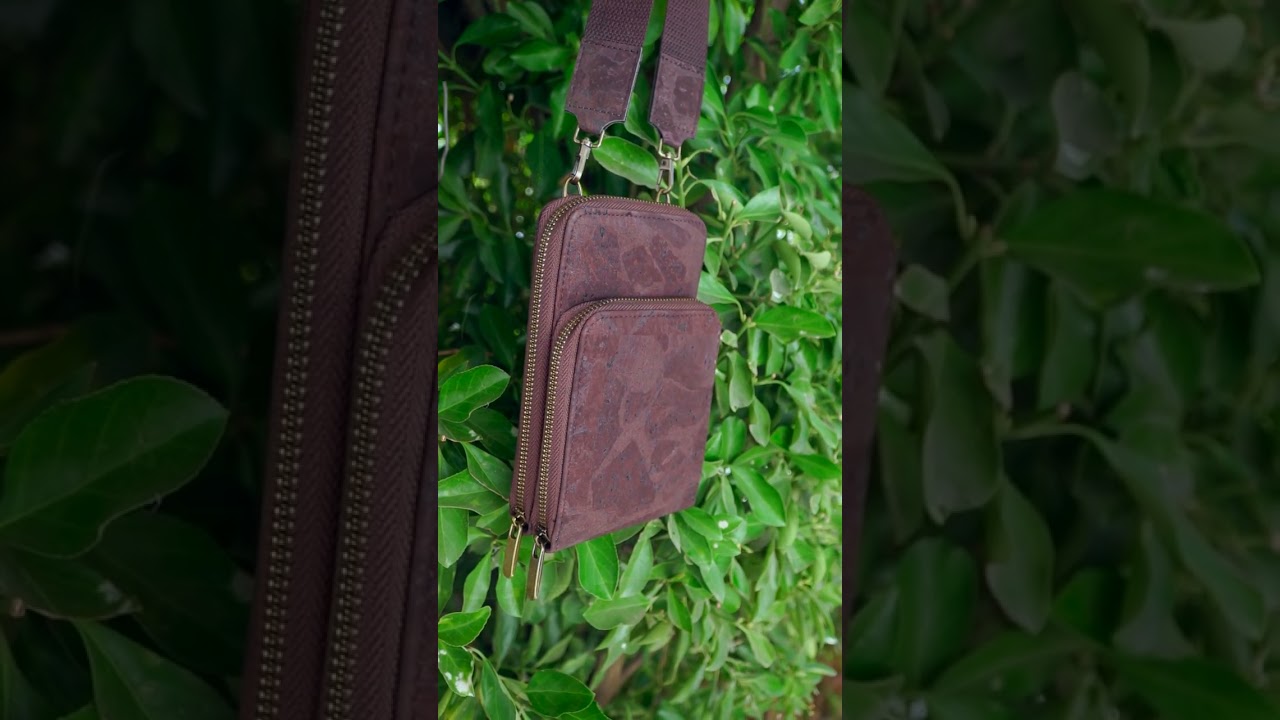 Natural Cork Women's Phone Wallet with Cotton Strap 🌳  