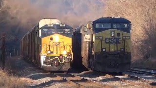 A Fast CSX Q216 Blowing Through Brunswick Yard