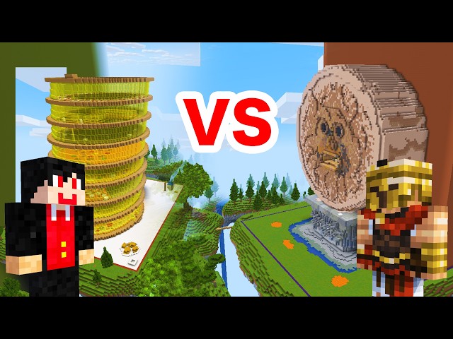 頑張って作ったタワー vs 真実の口！！攻城戦ベッドウォーズ