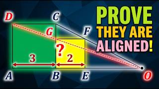 Squares ABCD & BEFG Are O, G, D Aligned?