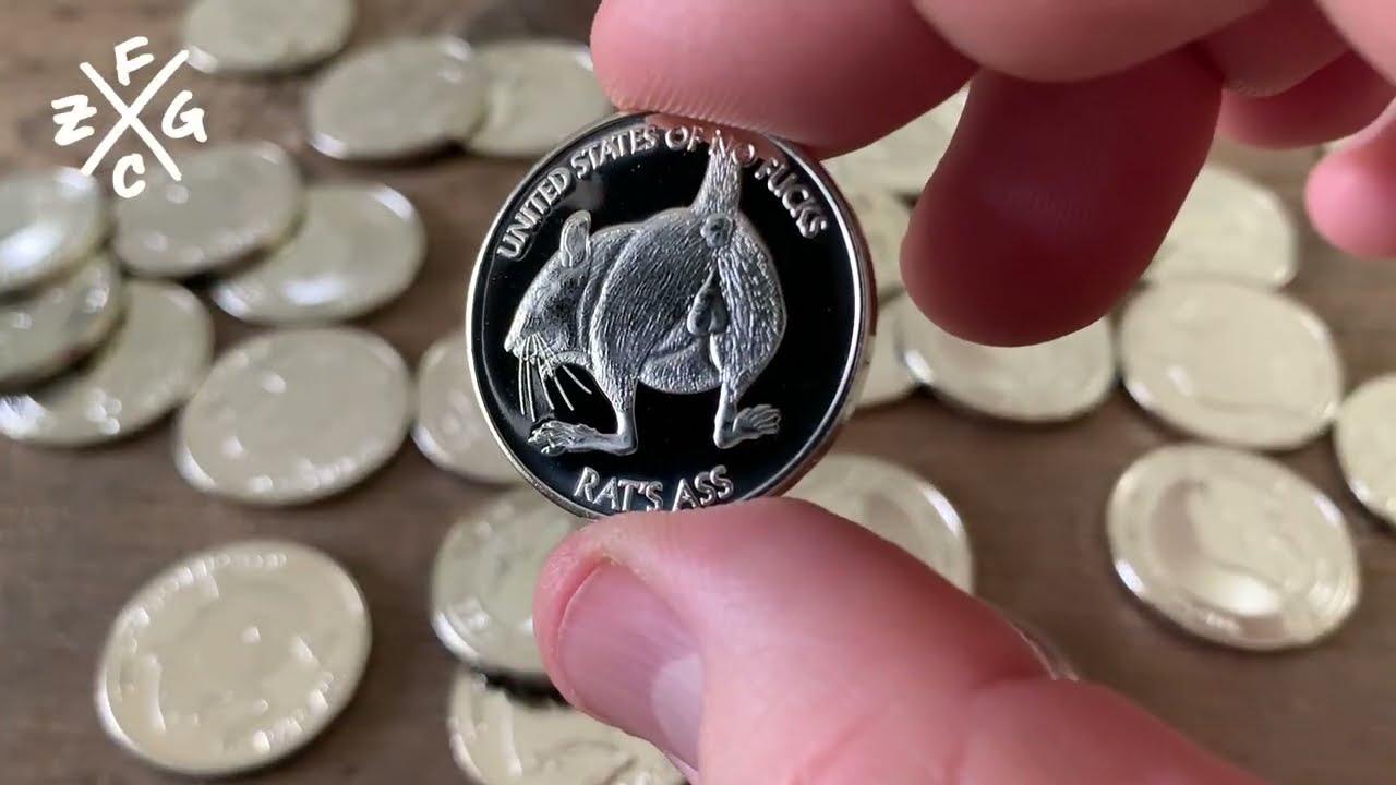 ZFG Inc. "Give a Rat's Ass" Zero Fucks Coin (Novelty Joke Coin)