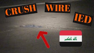 CRUSH WIRE IED! We almost hit it! (with controlled detonation)