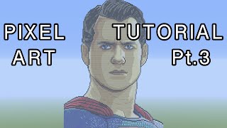 Minecraft Pixel Art Tutorial - Superman (Batman V Superman) Part 3