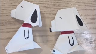 Snoopy standing origami - audio tutorial 