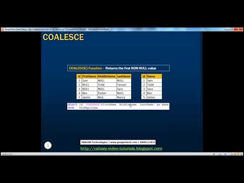 Part 16 Coalesce function in sql server