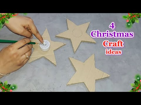 4 Christmas Decoration idea with Cardboard | DIY Affordable Christmas craft idea🎄75