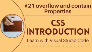 [Learn with VSCode] CSS for Beginners #21 `overflow` and `contain` Properties