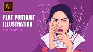 [Timelapse] Vector Portrait Illustration using Adobe Illustrator | Maudy Ayunda