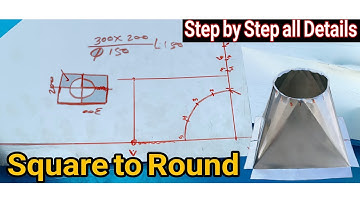 Square to Round Duct All Details Full Work Round To Square बनाना देखो आसान तरीका |Khalid95