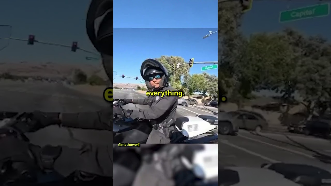 Chill Cop Catches Biker With No Plates