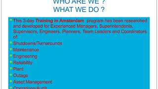 Shutdown & Turnaround TRAINING