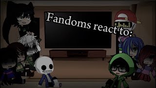 Fandoms react to FNF (Gacha club) [Eng] {Week 2}