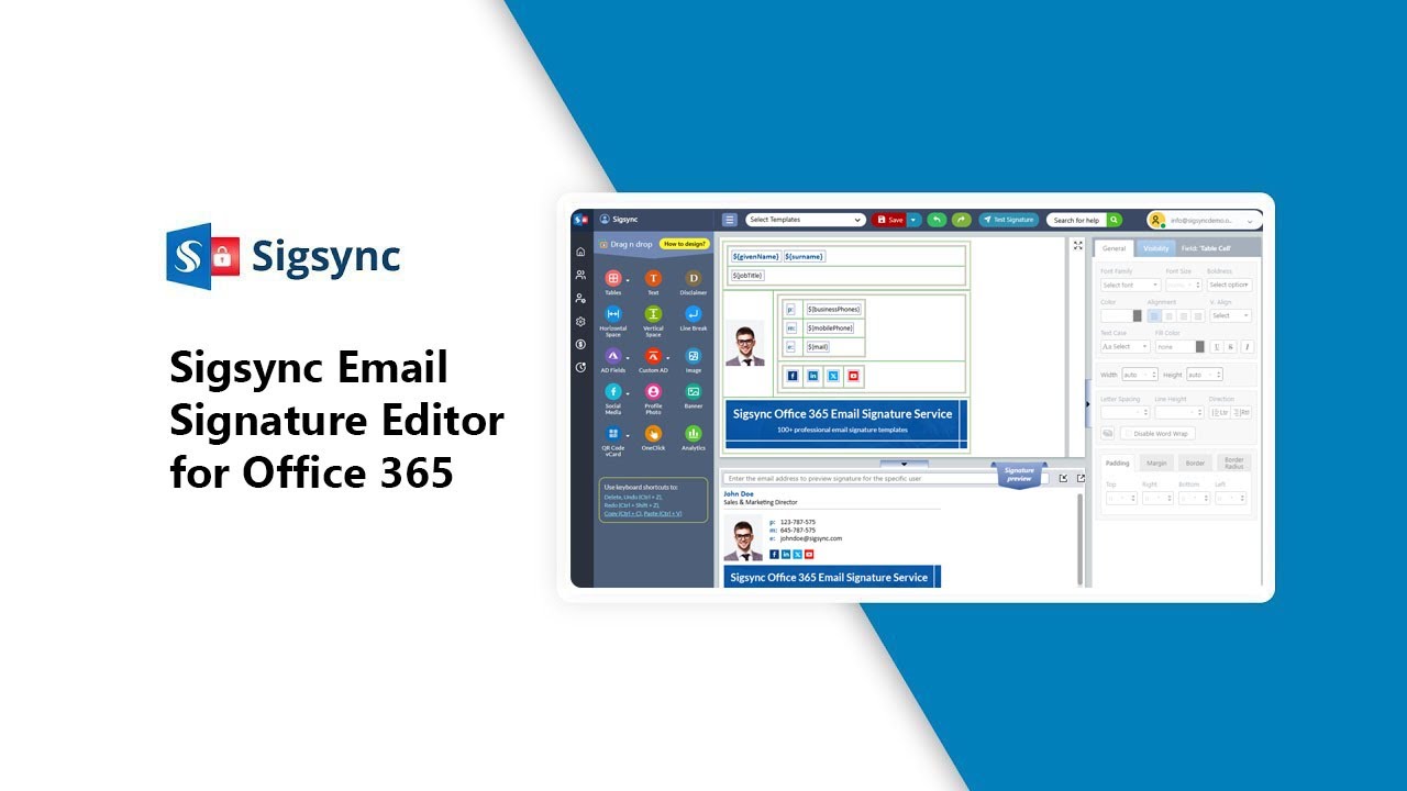 Sigsync Email Signature Editor for Office 365