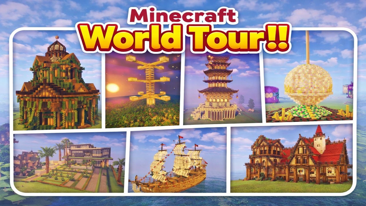 Minecraft World Tour !!! 😊 | Minecraft World Download 1.21+ - YouTube