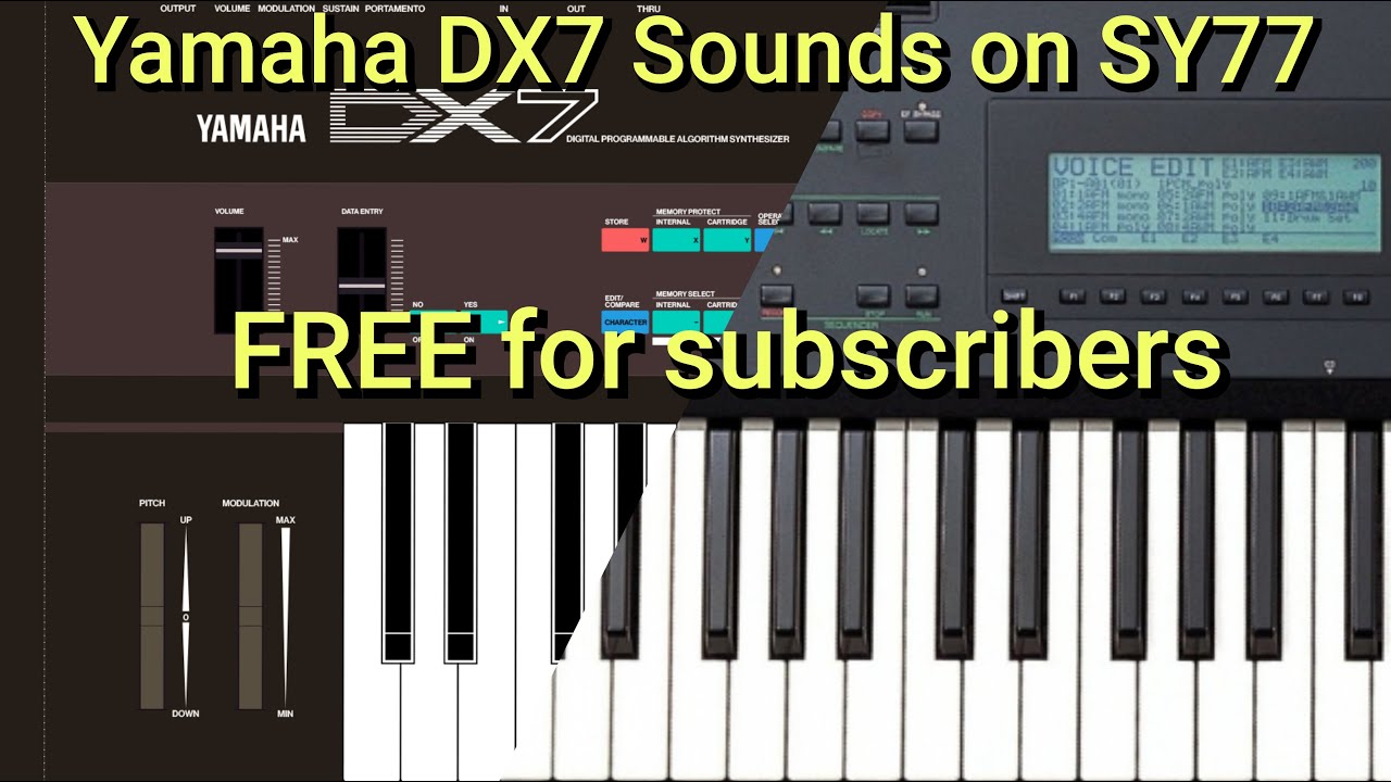 Yamaha DX7 sounds on Yamaha SY77 ROM 1 - YouTube
