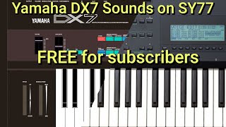 Yamaha DX7 sounds on Yamaha SY77 ROM 1 - YouTube