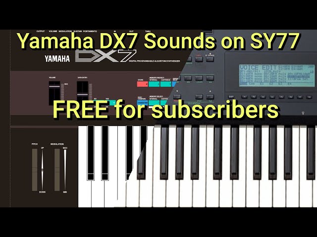 Yamaha DX7 sounds on Yamaha SY77 ROM 1 - YouTube