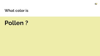 Pollen color #eeeeaa hex Cool Yellow color eeeeaa