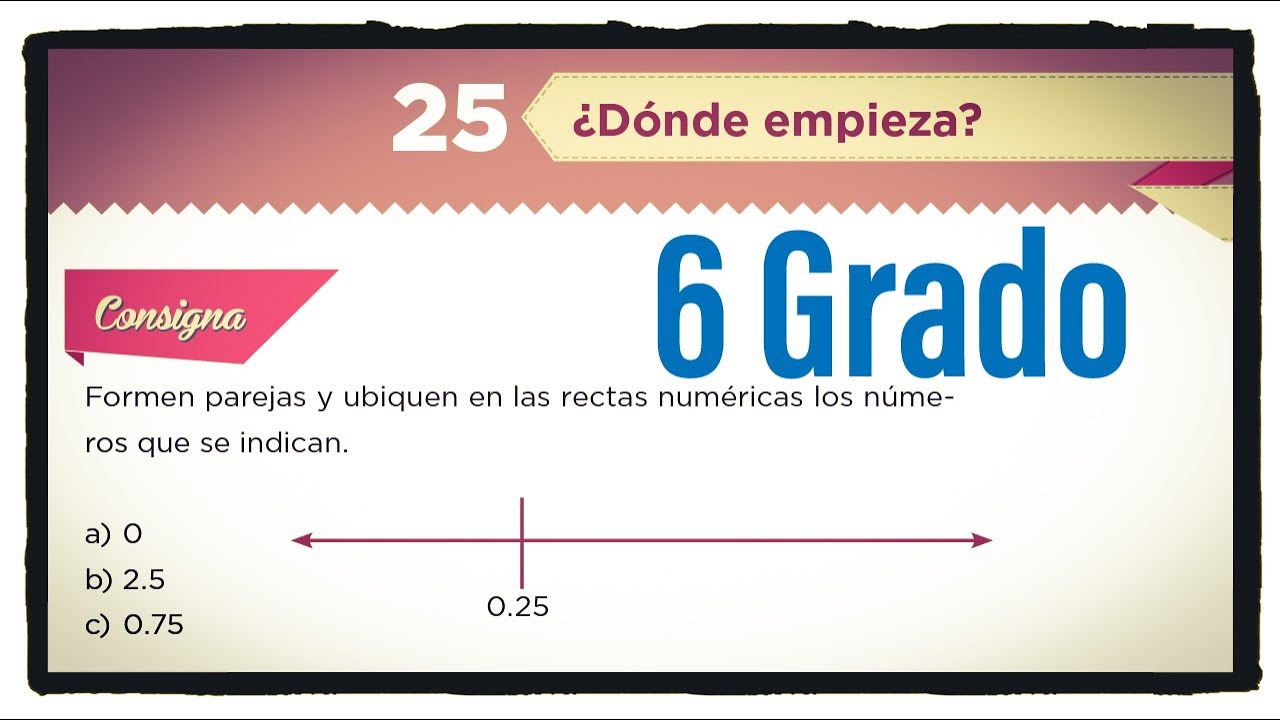 Desafío 25 sexto grado ¿Dónde empieza? página 47 del libro de