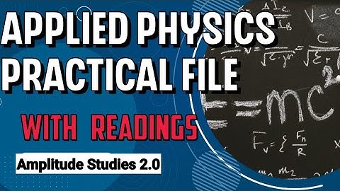 Applied Physics Practical | PDF | All Practicals | hi link in Description  @AmplitudeStudies2.0